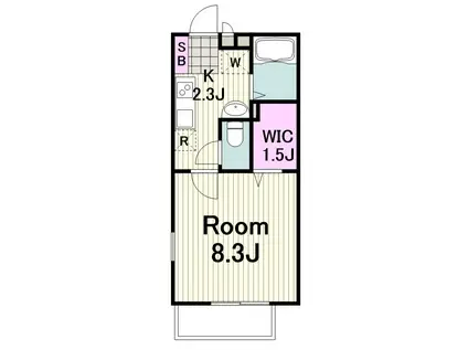 トレスプエンテI(1K/1階)の間取り写真