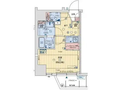 レオンヴァリエ天王寺北(1K/8階)の間取り写真