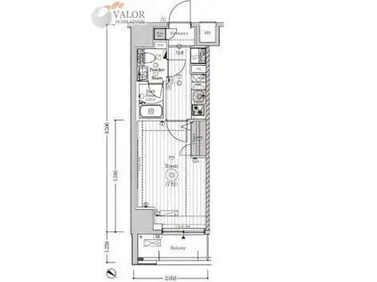 MAXIV川崎DOE(1K/6階)の間取り写真