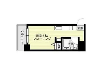 Kステーション呉服町(ワンルーム/4階)の間取り写真
