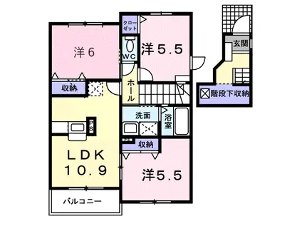プラムフィールド(3LDK/2階)の間取り写真