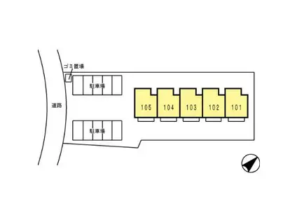 ガーデンハウス 胡麻川原(3LDK/1階)の間取り写真