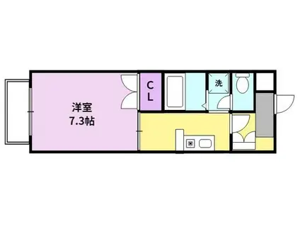 レ・コパン(1DK/3階)の間取り写真