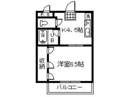 DONAU-ARK33(1K/2階)の間取り写真