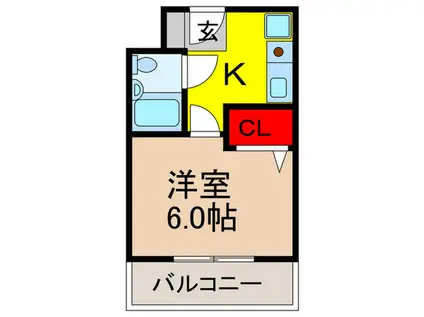パルコート豊川(1K/3階)の間取り写真