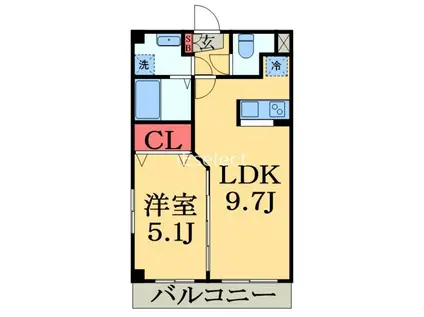 金太郎ヒルズ215(1LDK/2階)の間取り写真