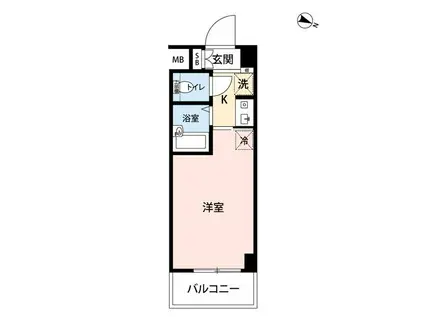 マイナビSTAYミライエ駒場東大前(ワンルーム/3階)の間取り写真