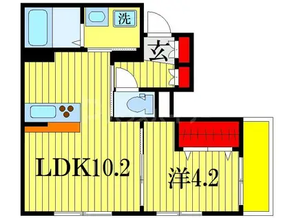 LE SOLEIL ル ソレイユ(1LDK/1階)の間取り写真
