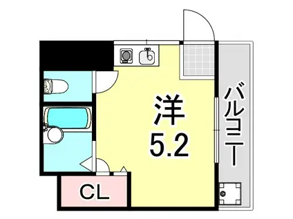 長尾ハイツ(ワンルーム/1階)の間取り写真