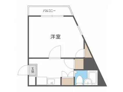 フォーサイトストゥディオ堤(1K/2階)の間取り写真