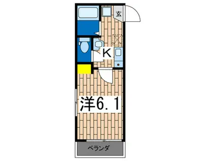 エルブルーム金沢文庫(1K/3階)の間取り写真