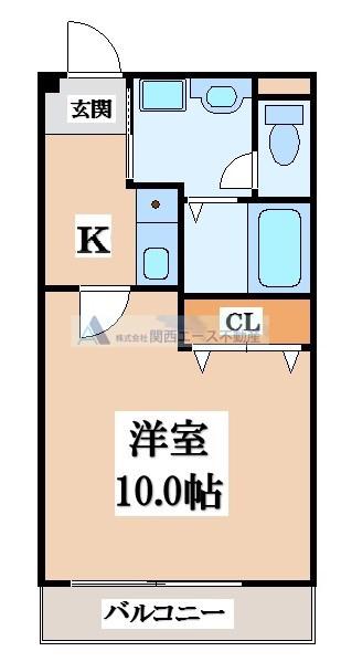 プルメリアコート(1K/3階)の間取り写真
