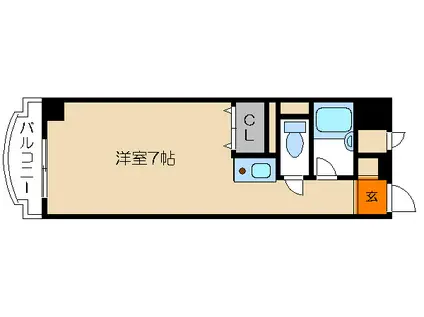 リヴァク鴨川(1K/3階)の間取り写真