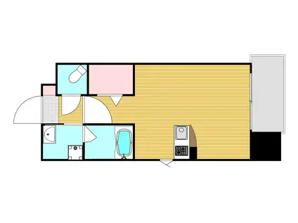 DER GLANZ.Y2比治山(ワンルーム/6階)の間取り写真