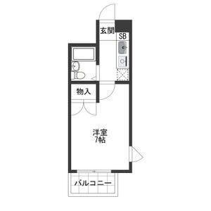 BES岩塚コート(1K/3階)の間取り写真