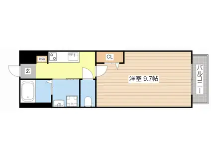 カンパニュラ(1K/2階)の間取り写真