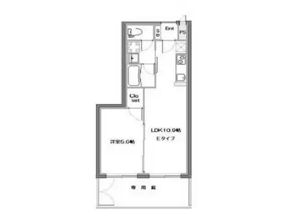 オークレスト四谷三栄町(1LDK/1階)の間取り写真