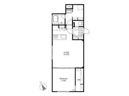 LE JARDIN DE MIYANOMORIル・ジャルダン デュ(1LDK/4階)の間取り写真