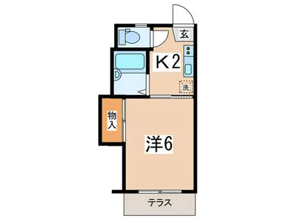 マンションあさひ(1K/1階)の間取り写真