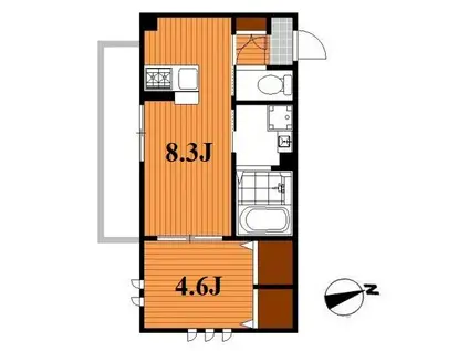 APPLAUDIR TOUKAKU(1LDK/1階)の間取り写真