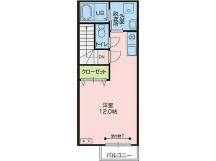 いわて銀河鉄道線 青山駅(岩手) 徒歩18分 2階建 築6年(ワンルーム/1階)の間取り写真