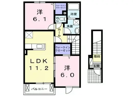 クールメゾン 広谷(2LDK/2階)の間取り写真