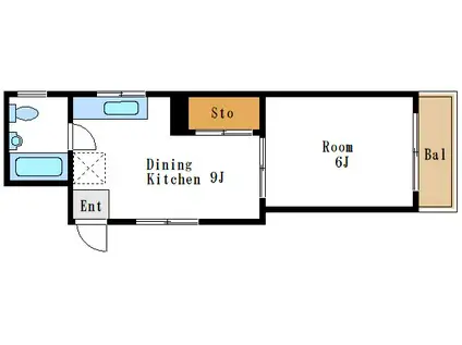 栄和ハイム(1LDK/6階)の間取り写真