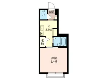 プレミール西荻(1K/1階)の間取り写真