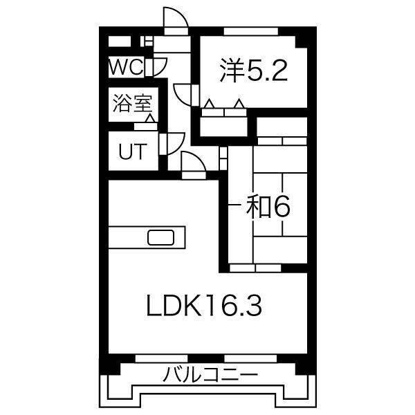 フローレンス新宮(2LDK/2階)の間取り写真