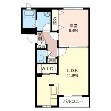 ドラゴン ベル(1LDK/3階)の間取り写真