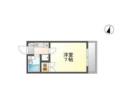 21ハイムC棟(1K/3階)の間取り写真
