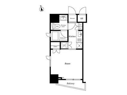 CENTRAL GINZA(1K/9階)の間取り写真