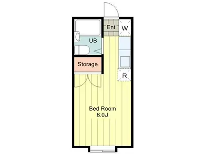 コーポ喜久(1K/2階)の間取り写真