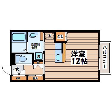サニープレイス小松島(ワンルーム/2階)の間取り写真