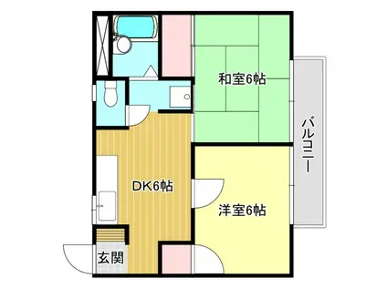 プレジオグリーン(2DK/1階)の間取り写真