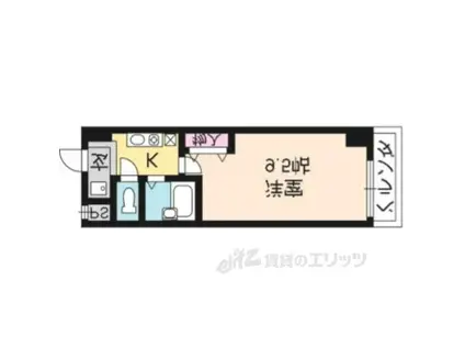 サムパティーク山科(1K/4階)の間取り写真