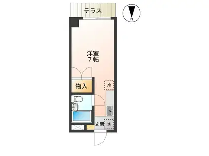 コーポすみれ(ワンルーム/3階)の間取り写真