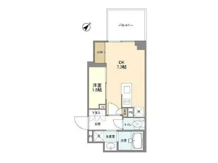 F-FLAT三軒茶屋(1DK/3階)の間取り写真