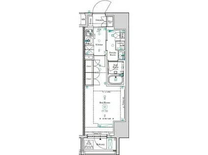 アークマーク王子(1K/13階)の間取り写真