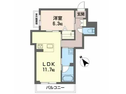 SHA MAISON ORANGE(1LDK/3階)の間取り写真