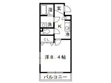 スターヒルズ(1K/3階)の間取り写真