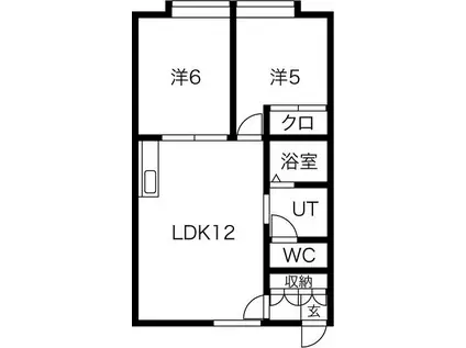 エビスパレス花川A(2LDK/3階)の間取り写真