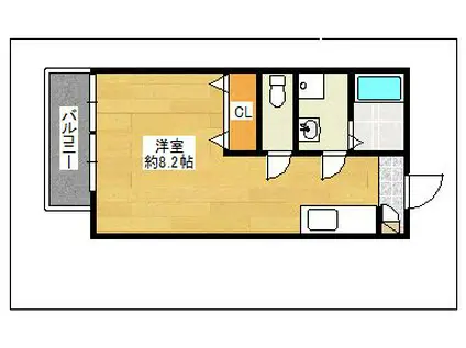 つつみビル(ワンルーム/4階)の間取り写真