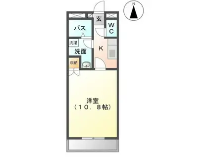 PRONITY(1K/1階)の間取り写真