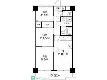 センチュリー浦和(3DK/2階)の間取り写真