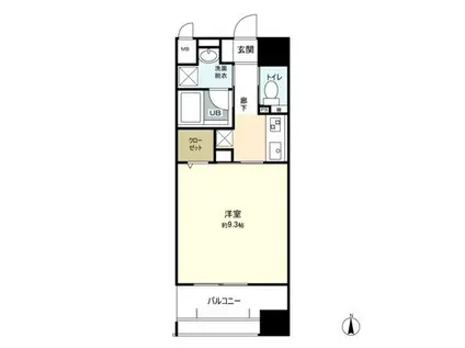 MFPRコート晩翠通(1K/6階)の間取り写真