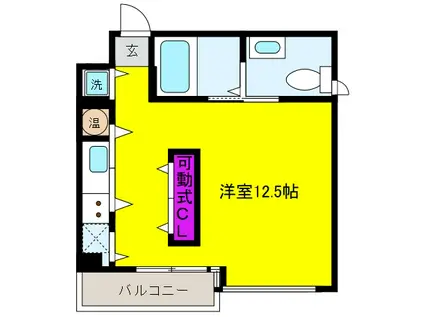S-CUTE魚崎(ワンルーム/2階)の間取り写真