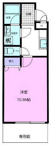 キーウィ荘(1K/1階)の間取り写真