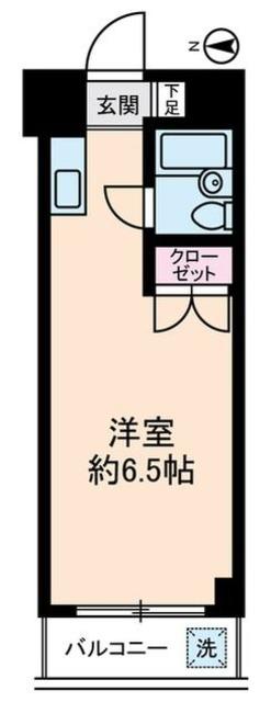 エレガンス綾瀬5(ワンルーム/5階)の間取り写真
