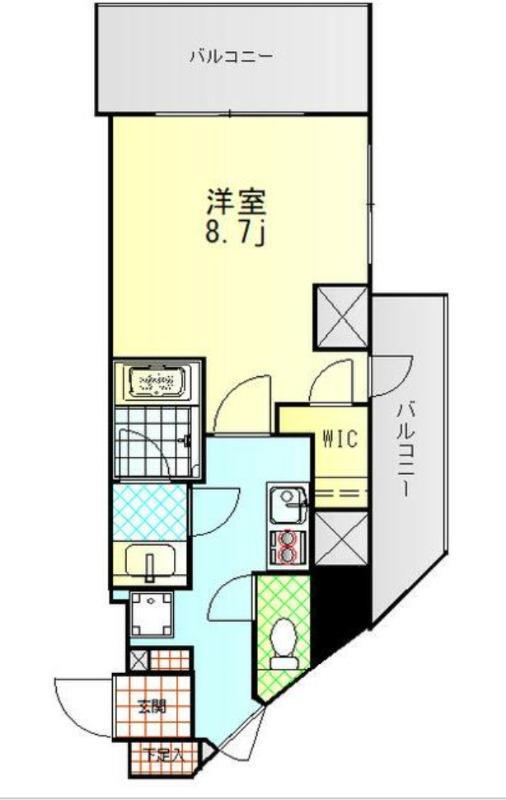 シグマ西麻布U(1K/7階)の間取り写真